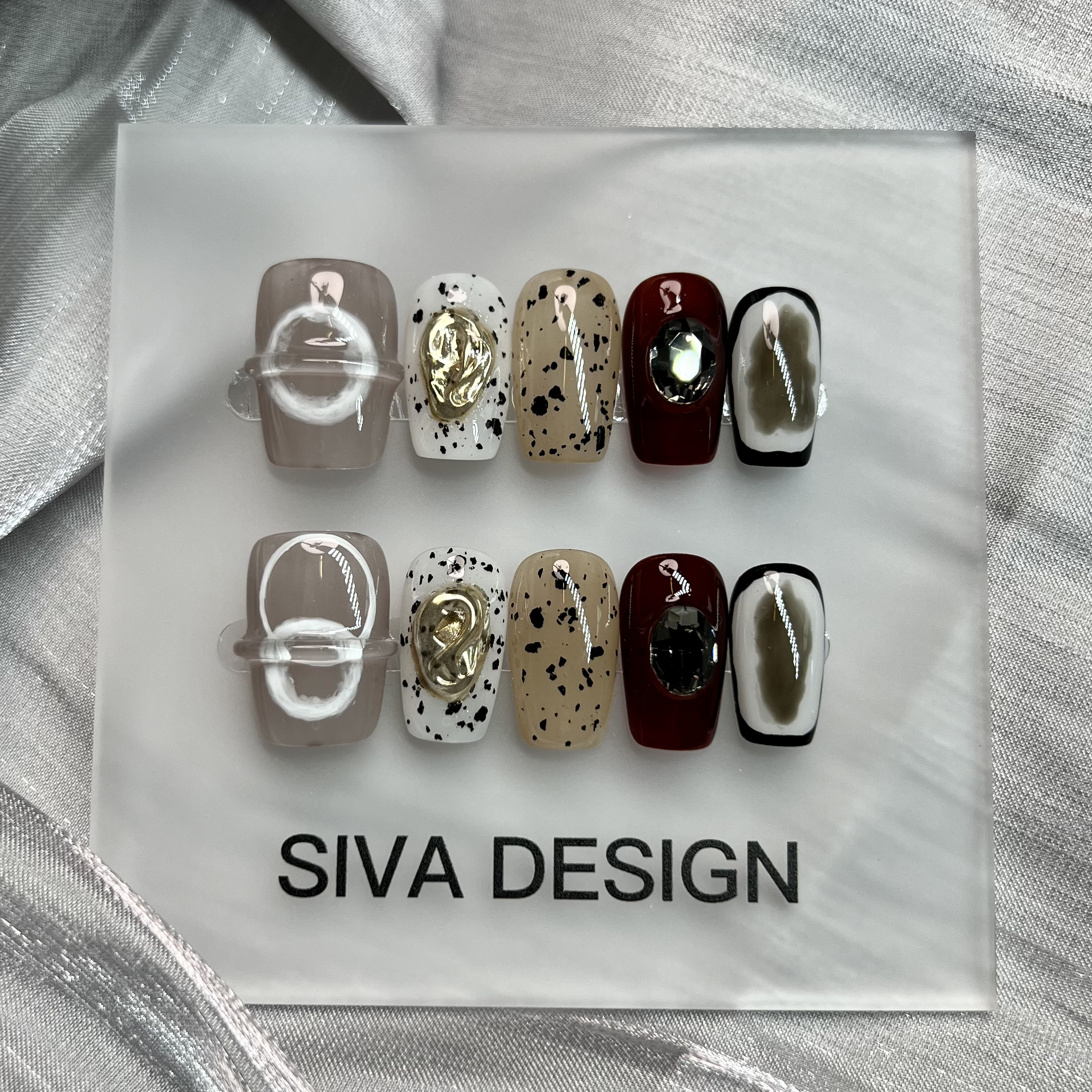 Siva Nail, Luxury Stage, Modern Art, Handmade Press on Nails