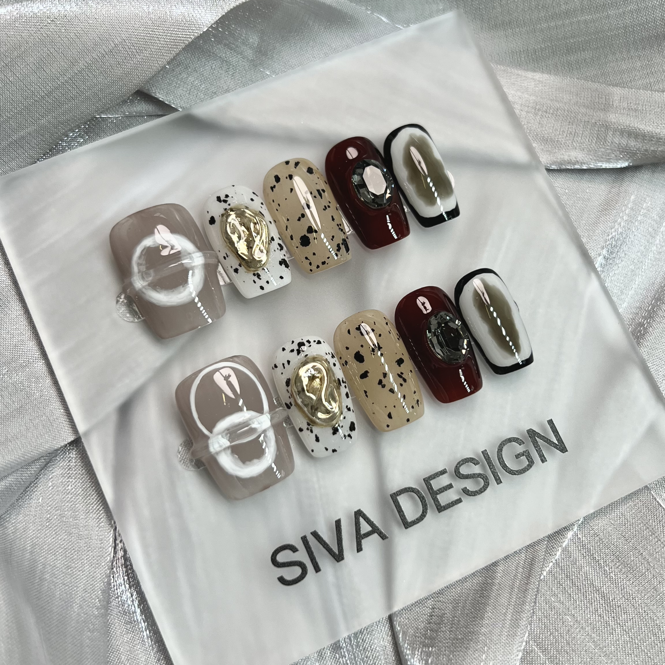 Siva Nail, Luxury Stage, Modern Art, Handmade Press on Nails