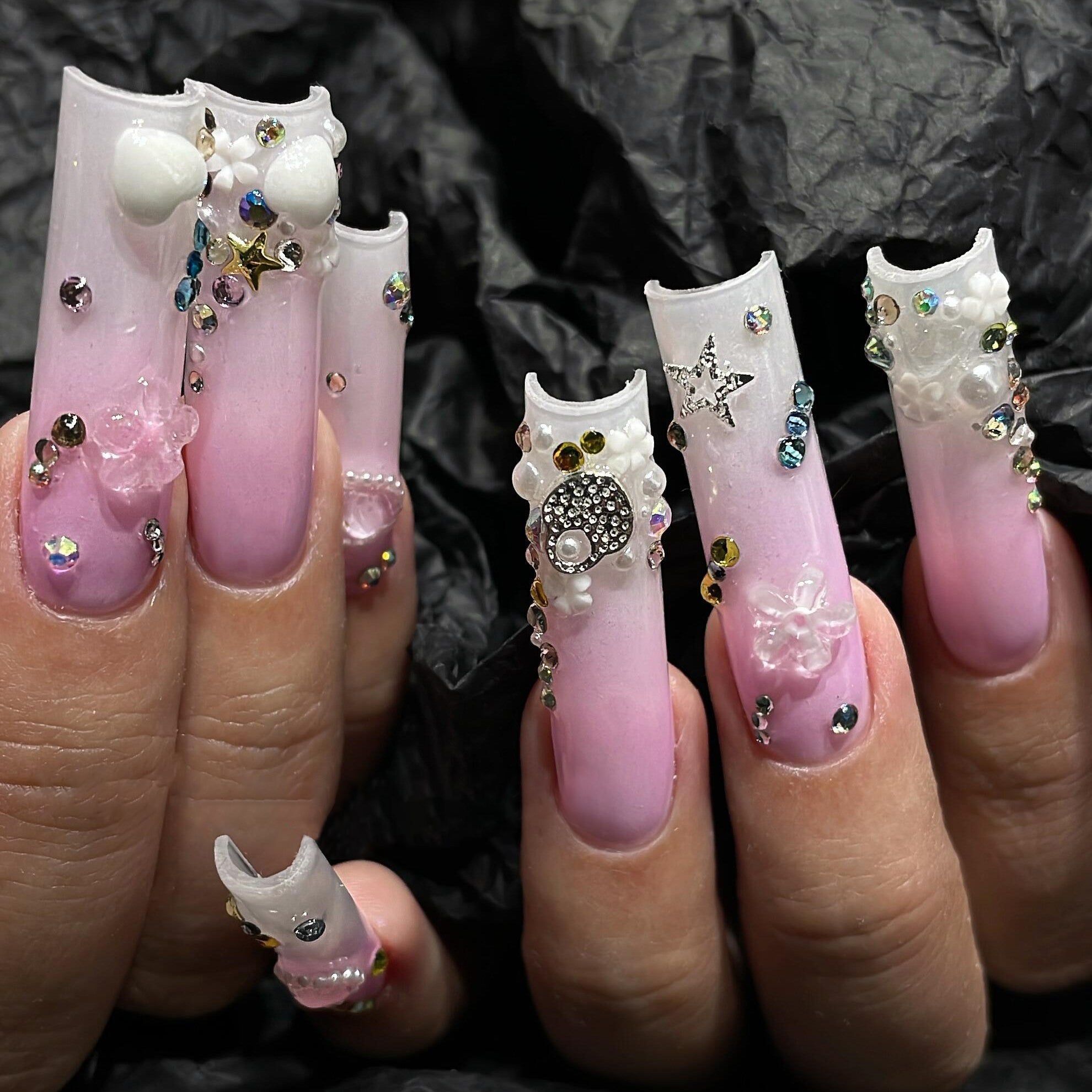 Siva Nail, Princess Promenade, Dreamy Bloom, Handmade Press on Nails