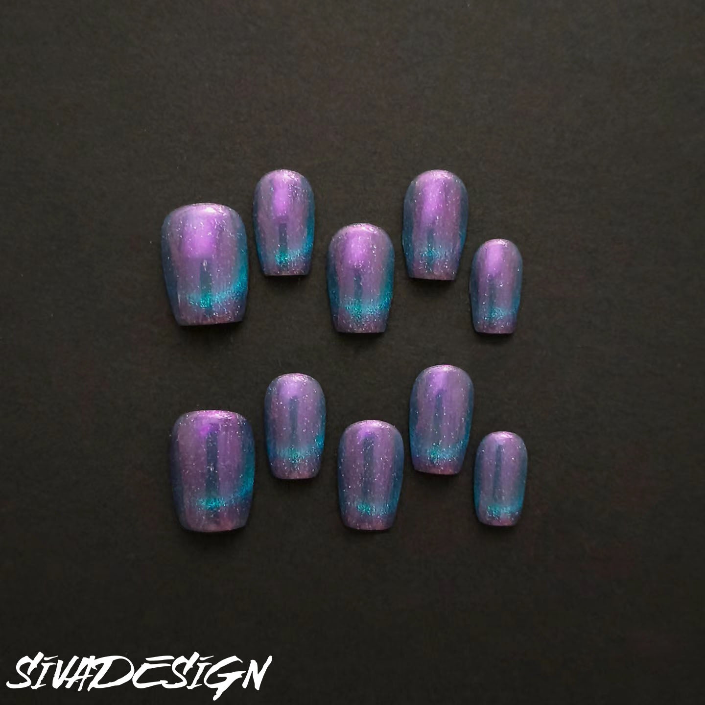 Siva Nail, Polaris Planet, Cosmic Style Handmade Press on Nails