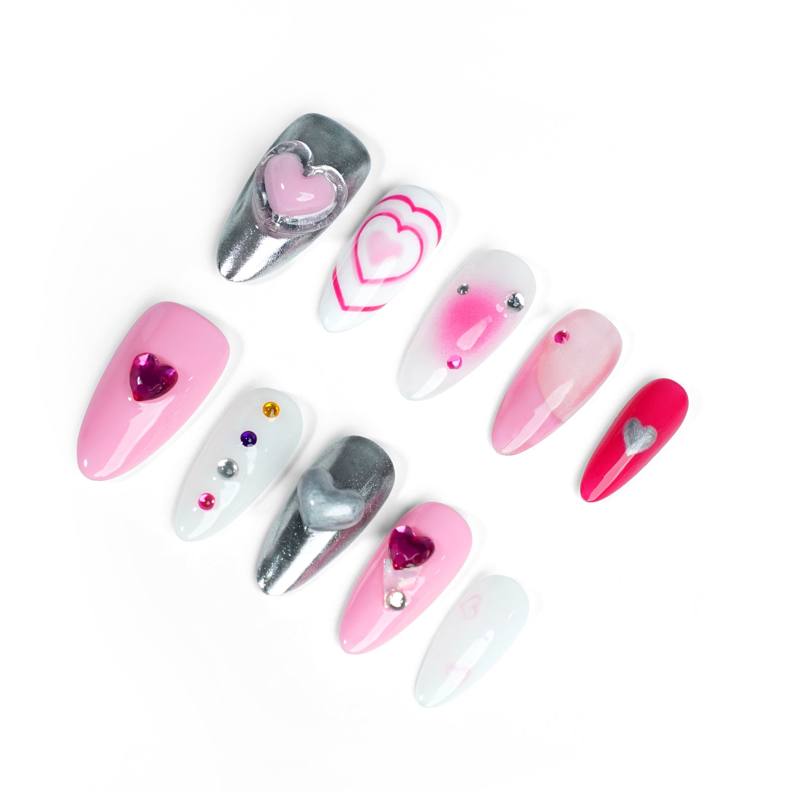 Siva Nail, Love Symphony, Valentine's Day Press on Nails