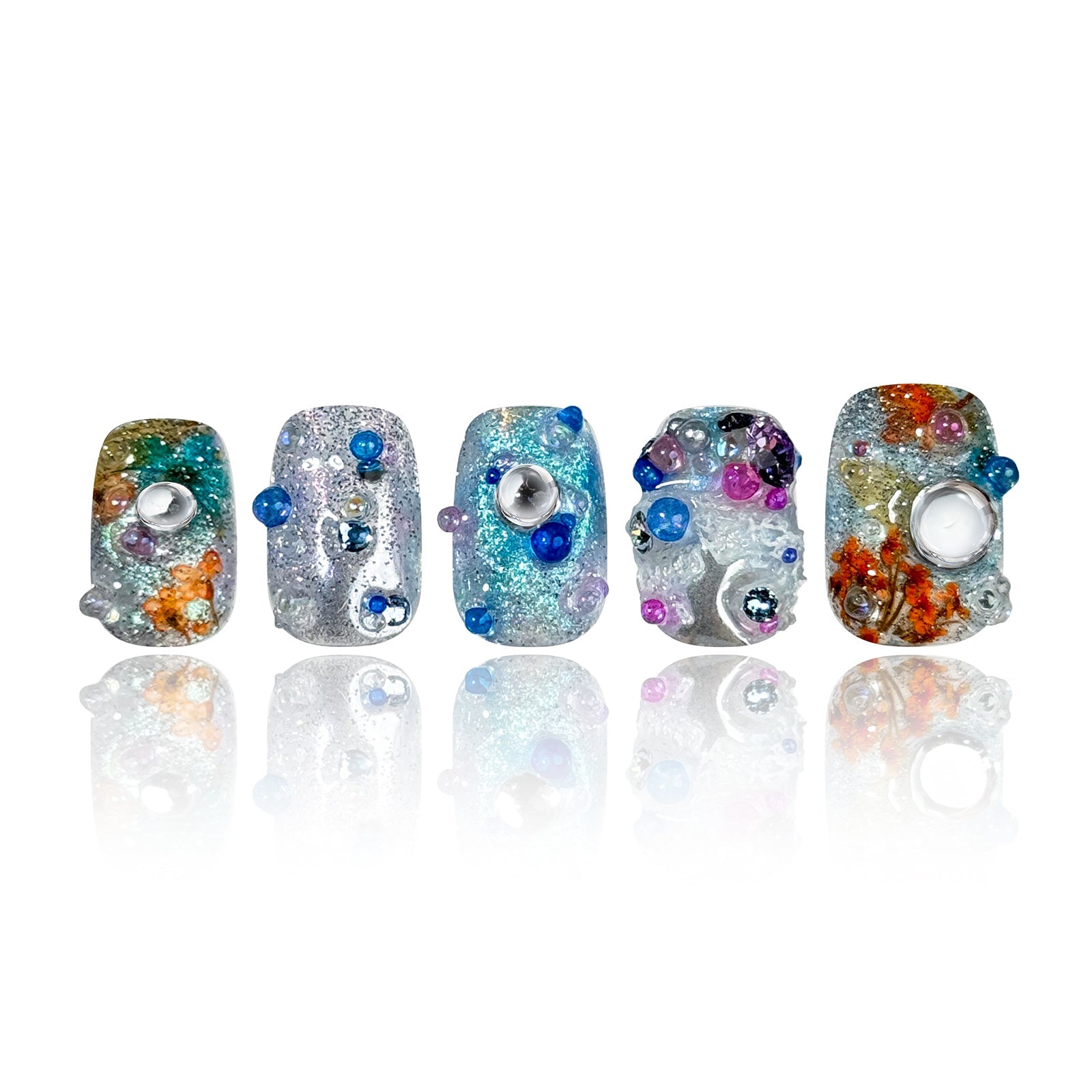 Siva Nail, Anna's World, Gemstone Design Press on Nails