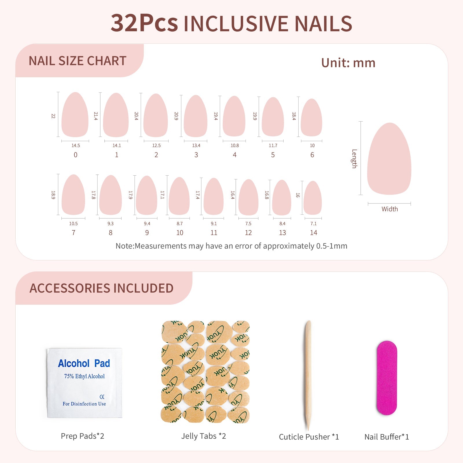 Siva Nail, Golden Flow, 32 Pieces Holiday Press on Nails