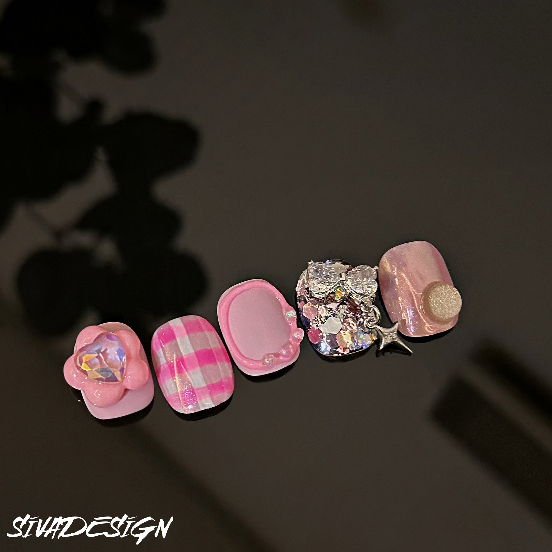 Siva Nail, Candy Floss, Fun Press on Nails