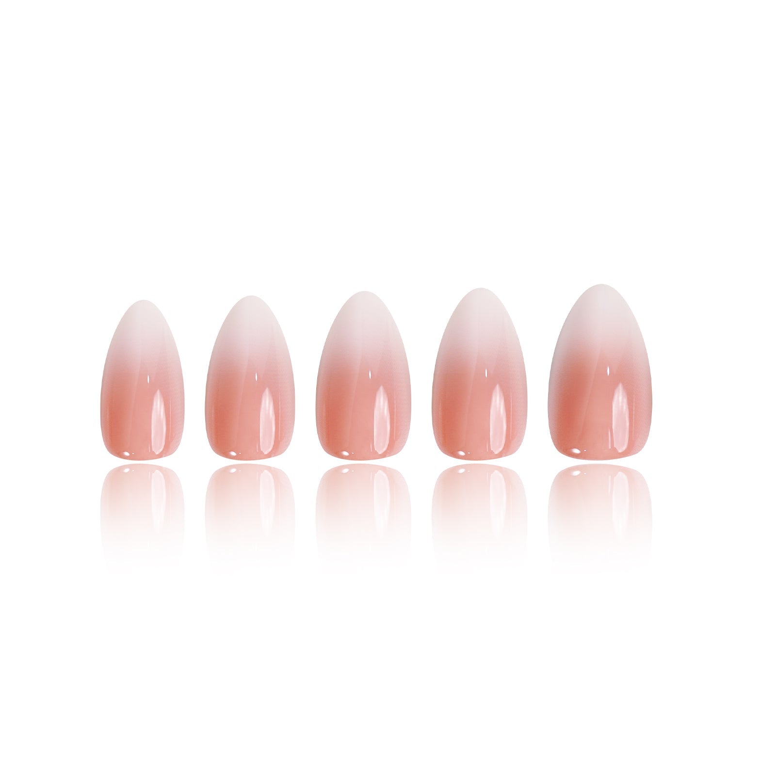 Siva Nail, Nude Ombre, 32 Pieces Short Almond Press on Nails